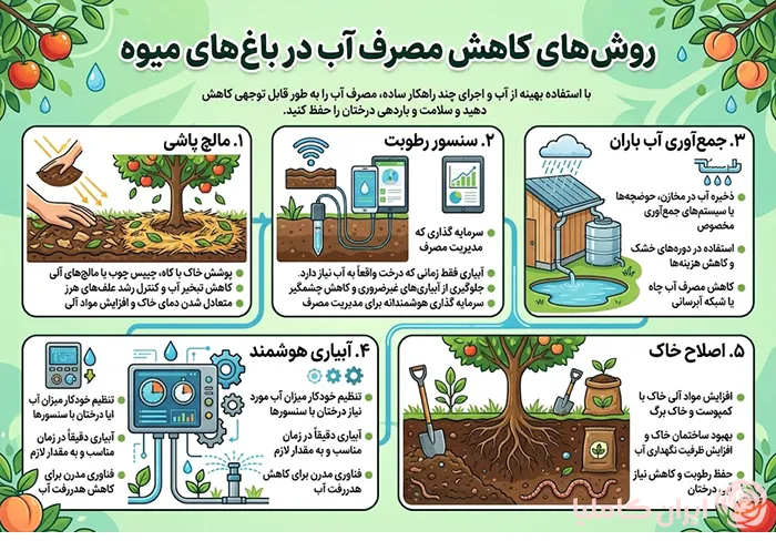 بهترین روش آبیاری درختان میوه